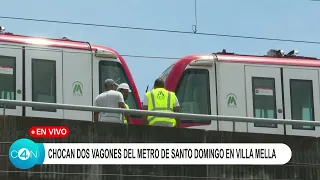 Video: Choque de dos vagones del Metro de Santo Domingo en Villa Mella