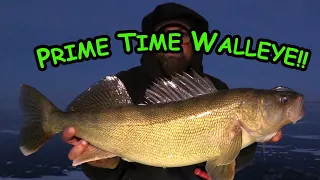 Ice Fishing early ICE at PRIME TIME!! (Walleye)
