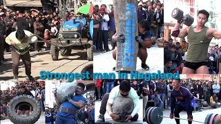 Strongest man challenge in Nagaland/ truck pull-log lift-tyre flip-Naga stone Hornbill Festival 2022