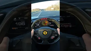 Ferrari 488 Pista acceleration on Autobahn!