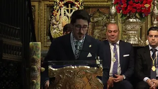 Gonzalo García Cuevas pronunció el XXXIII Pregón Juvenil de la Hdad de la Quinta Angustia de Utrera