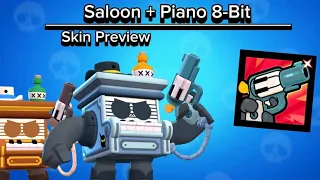 Saloon 8-bit and Piano 8-bit Skin preview #brawlstars  #godzilla
