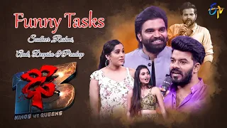 Sudheer,Rashmi,Hyper Aadi, Deepika & Pradeep | Funny Tasks | Dhee 13 | Kings vs Queens | ETV Telugu