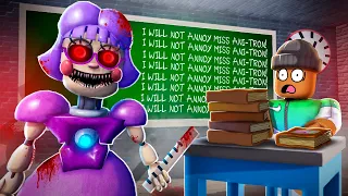 ROBLOX ESCAPE MISS ANI-TRON'S DETENTION... (Scary Obby)