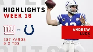 Andrew Luck Highlights vs. Giants