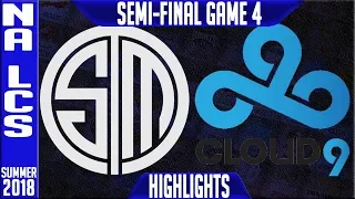 TSM vs C9 Highlights Game 4 | NA LCS Playoffs Semi-Final Summer 2018 | Team Solomid vs Cloud9