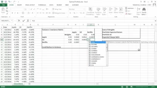 Portfolio Optimizer in Excel