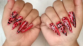 Bandana Nail Set | Red Nails