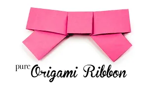 Pure Origami Bow Tutorial - DIY - Paper Kawaii