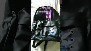 Unpacking ✨ BTS BAG✨JUST IN 266 ON MEESHO!!! #shortsvideo #bts #unboxing #meesho