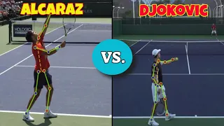 🎾 Carlos Alcaraz vs. Novak Djokovic Serve Analysis: Which one is better for your tennis game?