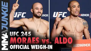 UFC 245: Marlon Moraes vs  Jose Aldo official, both fighters make weight