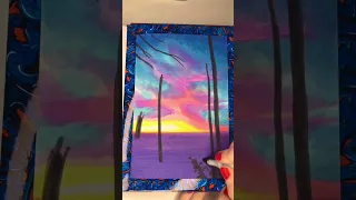 How to draw a sunset in 10 minutes Рисуем закат за 10 минут