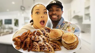 BREAKFAST MUKBANG IN VR 180!! | Heather & Trell