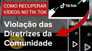 Como recuperar vídeos banido pelo TikTok / TESTEI E FUNCIONA