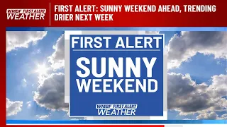FIRST ALERT: Sunny weekend ahead, trending drier next week