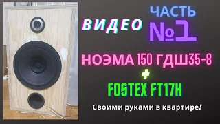 Часть №1. Домашняя акустика НОЭМА 150 ГДШ 35-8 и FOSTEX FT17Y своими руками в домашних условиях!