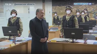 Посещение Президентом Узбекистана военного комплекса в Джизакской области