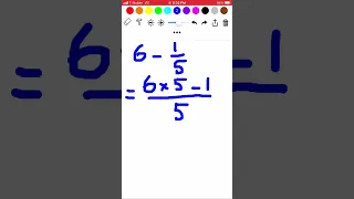 Subtracting a fraction from a Whole Number