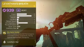 Destiny 2 | Leviathans Breath Exotic Heavy Bow