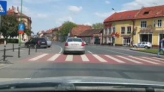 Driving through Brasov Romania