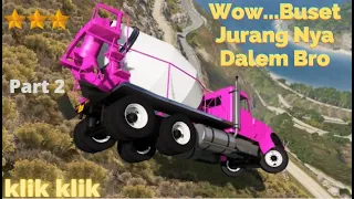 Kecelakaan Mobil Truck Molen Cor Tabrakan Jatuh Kejurang- Animasi/Kartun/Game Beamng Drive Indonesia