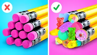 FUNNY DIY SCHOOL HACKS 📚✂️ Easy Hacks and Crafts For Back To School by 123 GO!