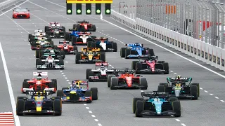 F1 2023 Cars vs F1 2012 Cars - Azerbaijan Grand Prix Baku