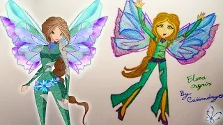 Winx Club Flora Onyrix WOW World Of Winx Season 2 Transformation Speeddrawing