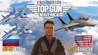 US F-14 vs Russian SU-57 TOPGUN DOGFIGHT 5th generation fighter jets