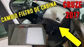 Cambio de filtro de cabina Chevrolet Cruze 2017- PGF