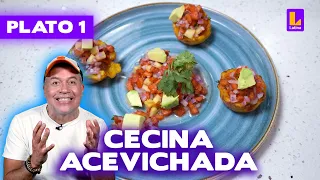 PLATO 1 Plato 1: Cecina acevichada en canastas de plátano | El Gran Chef Famosos