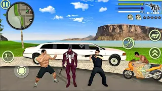 Venom SpiderMan Rope Hero Vice Town Simulator Drive Limousine Car #69 - Android Gameplay