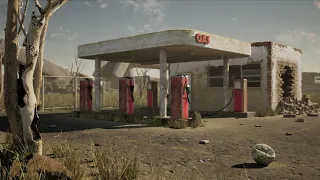 Petrol Station 3D Render | Breakdown