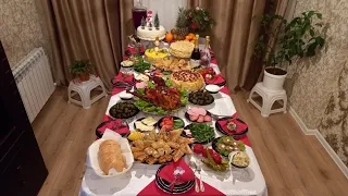 Yeni il süfrəsi🌹Новогодний стол🌹New year's table. (vlog1) 🤗❤🌹🥰💥🎂🍾🏕☃️❄🌲🇦🇿🇦🇿🇦🇿