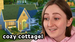 building a cute little cottage in the sims!