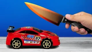 EXPERIMENT: Glowing 1000 degree KNIFE VS CAR