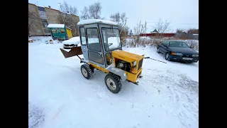 Т-0,2.03.Первое знакомство с минитрактором и установка гусениц.