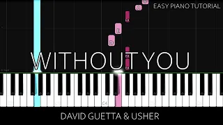 David Guetta - Without You ft. Usher (Easy Piano Tutorial)