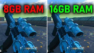 Call of Duty: Warzone 8GB RAM vs 16GB RAM || i3 10100F + GTX 1650