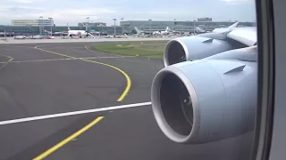 Lufthansa Airbus 380 Takeoff Frankfurt Runway 25C to Shanghai Pudong