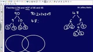 Finding the HCF and LCM using product of prime factors