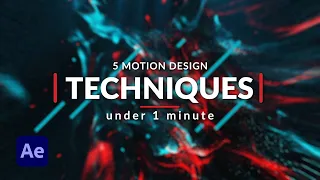 5 Quick Motion Graphic Techniques for 2021 | After Effects