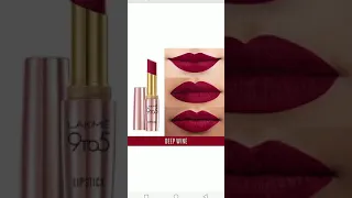 lakme 9 to 5 primer plus matte lipstick deep wine