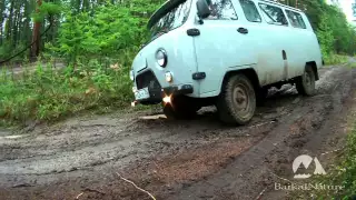 Russian UAZ 4x4 - off-road and all-terrain in the taiga of Olkhon Island