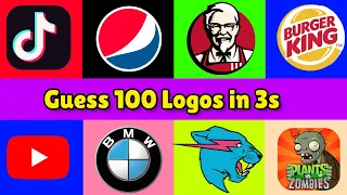 Guess The Logo In 3 Seconds | 100 Famous Logos (Logo Quiz Game)