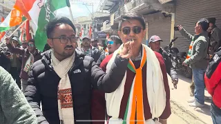 Filling of nomination file by the congress leader tsering namgyal Leh UT Ladakh #loksabaelection2024