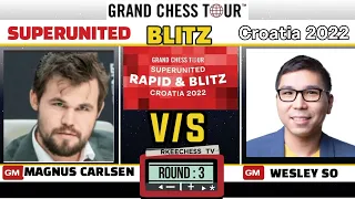 So SQUEEZED Carlsen like a Boa constrictor || SuperUnited Blitz 2022 || round 3