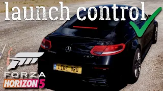 Forza Horizon 5 launch control gameplay Mercedes C63 AMG S coupe