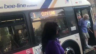 Bee-Line Bus 2009 NABI 40-LFW Route 1 To CITY LINE #212 Yonkers Getty Square HEV Hybrid Bus Fleet